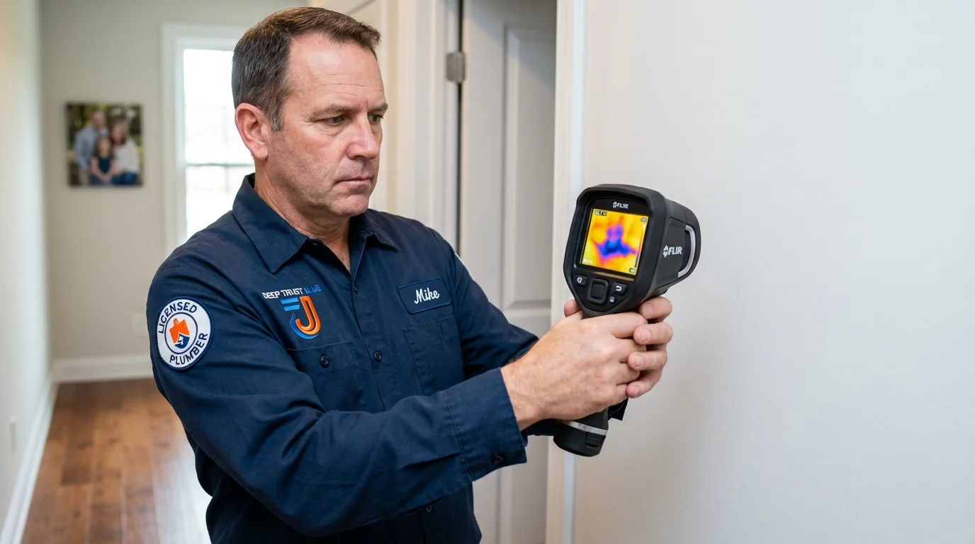 Thermal imaging leak detection by Johns Plumbing LLC in Charlotte Hall